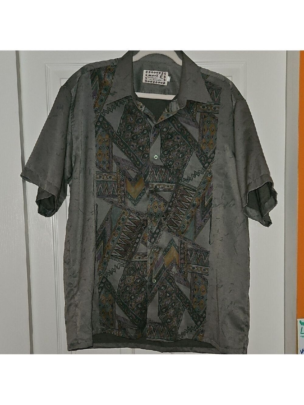 mark. Men's Geometric Patterned Button Down Shirt